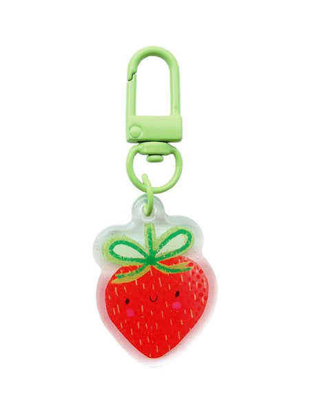 Moda - Lizzy House Glitter Strawberry Zipper Charm