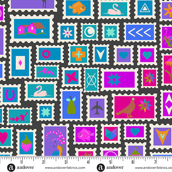 Andover - Alison Glass Color Wheel - Collector Night Fabric