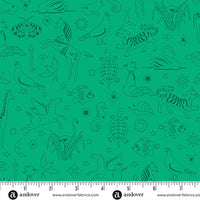 Andover - Alison Glass Sun Print 2025- Philately Grasshopper Fabric