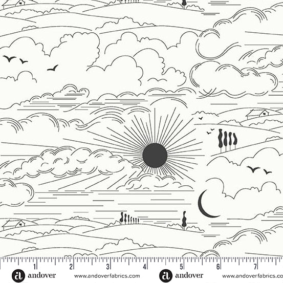 Andover - Alison Glass Sun Print Whisper - Dwell Zebra Fabric