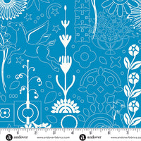 Andover - Alison Glass Sun Print 2025- Cameo Bluejay Fabric