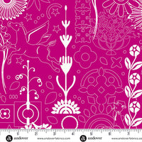 Andover - Alison Glass Sun Print 2025- Cameo Pomegranate Fabric