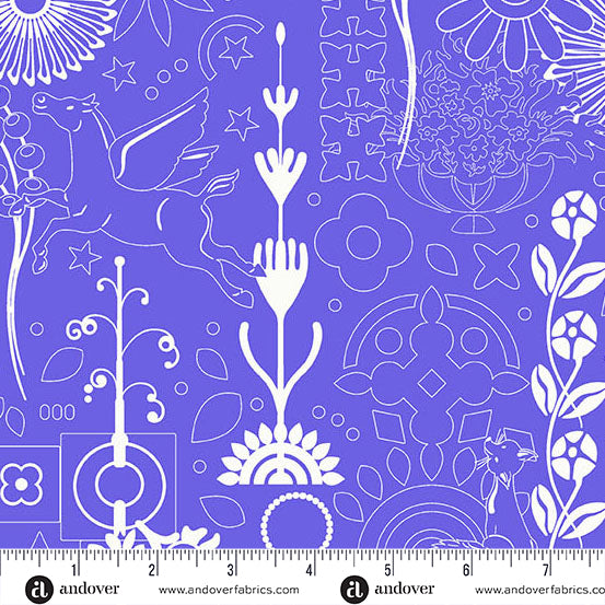 Andover - Alison Glass Sun Print 2025- Cameo Hydrangea Fabric