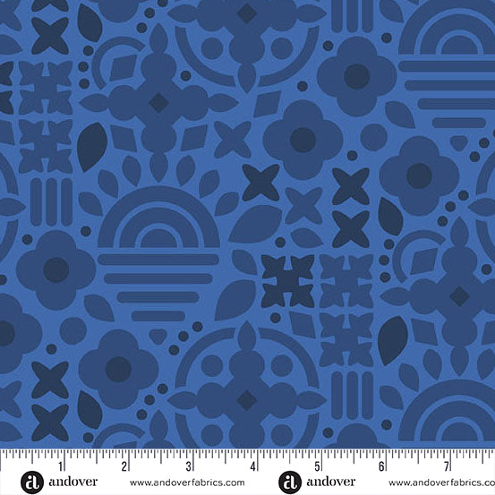 Andover - Alison Glass Sun Print 2025- This & That Navy Fabric