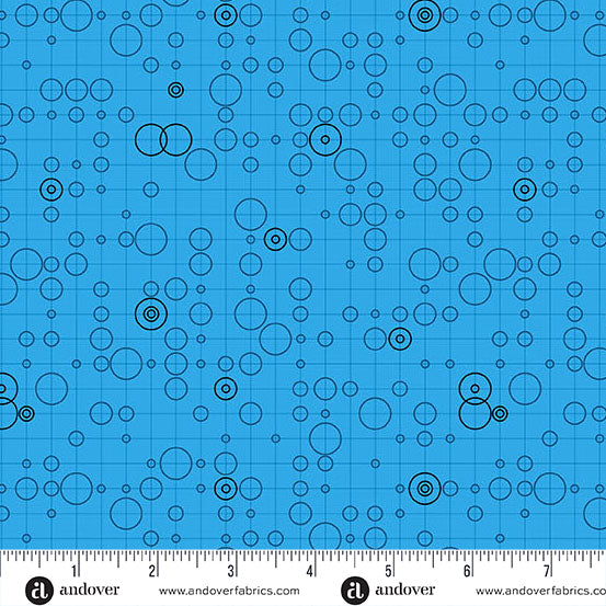 Andover - Giucy Giuce 40 - Molecules Blue Ranger Fabric