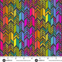 Andover - Alison Glass Color Wheel - Spectrum Feathers Night Fabric