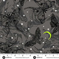 Andover - Libs Elliott Phantasm - Mystic Moths Raven Fabric
