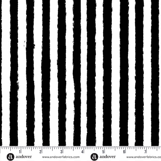 Andover - Libs Elliott Phantasm - Shadow Stripe Raven Fabric