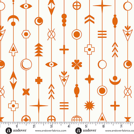 Andover - Alison Glass Sun Print Whisper - Gaze Flame Fabric