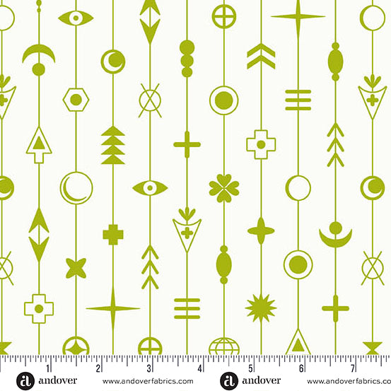 Andover - Alison Glass Sun Print Whisper - Gaze Moss Fabric