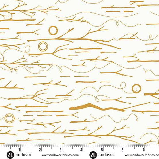 Andover - Alison Glass Sun Print Whisper - Sticks and Twine Yarrow Fabric