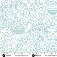 Andover - Alison Glass Sun Print Whisper - Stencil Teal Fabric