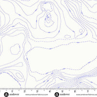 Andover - Alison Glass Sun Print Whisper - Topography Pond Fabric