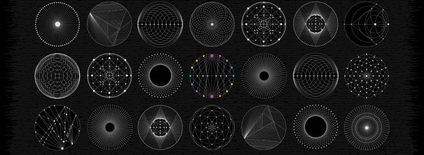 Andover - Giucy Giuce 40 108" - Hypotrochoid Night Fabric