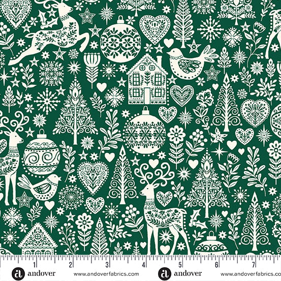 Andover - Scandi - Christmas Green Fabric