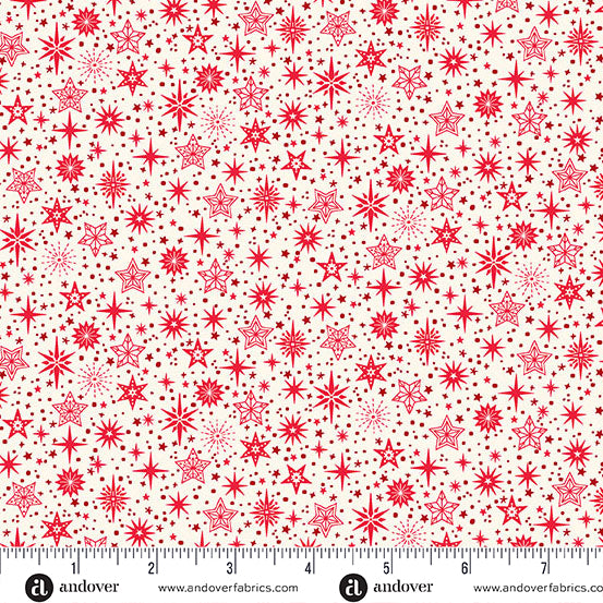 Andover - Scandi - Star Red Fabric