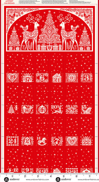 Andover - Scandi - Advent Red Fabric