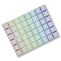 More Me Know - 8" x 6" Ruler - Rainbow Gradient Glitter