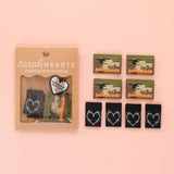 Sarah Hearts - Camo and Barbed Wire Heart Woven Labels (8 ct)
