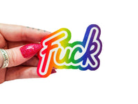 Pretty Rude Embroidery - Lisa Frank Inspired "F**K" Rainbow Iron On Fabric Patch