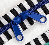 Stitch Supply Co. - Black & White Zipper - 30" Blue Ribbon Teeth