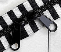 Stitch Supply Co. - Black & White Zipper - 30" Black Teeth