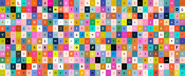Ruby Star Society - Selvedge Magic - Letters Fabric