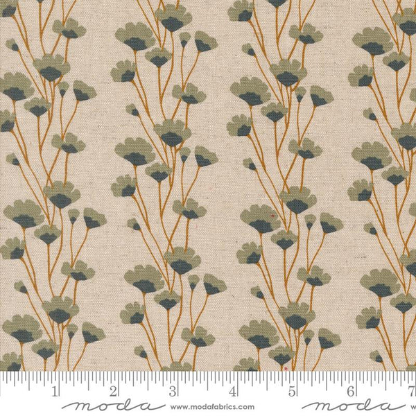 Moda - Rainier -  Overcast Flower Eggshell Mochi Linen Fabric