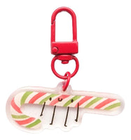 Moda - Lizzy House Red/Green Candy Cane Zipper Charm