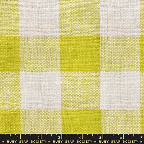Ruby Star Society - 16" Sunshine Toweling - Checker Citron