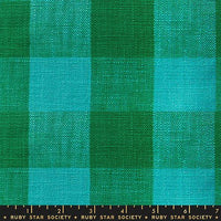 Ruby Star Society - 16" Sunshine Toweling - Checker Turquoise