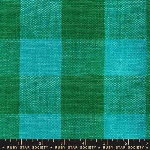 Ruby Star Society - 16" Sunshine Toweling - Checker Turquoise