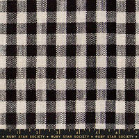 Ruby Star Society - 16" Sunshine Toweling - Small Checker Black