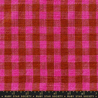 Ruby Star Society - 16" Sunshine Toweling - Small Checker Hot Pink