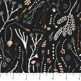 Figo - Autumn Forage - Branches Black Fabric