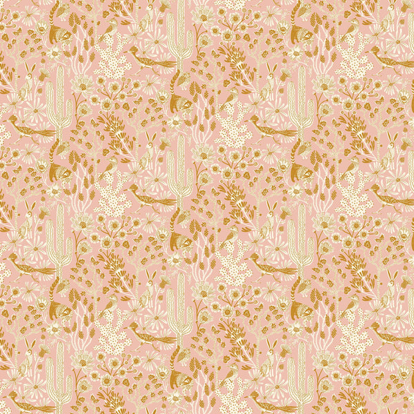 Figo - Desert Sunrise - Desert Floral Pink Fabric