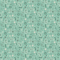 Figo - Desert Sunrise - Bandana Teal Fabric