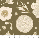 Figo - The Botanist - Etching Olive Fabric