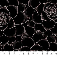 Figo - The Botanist - Roses Black Fabric