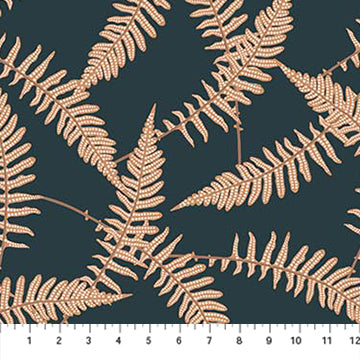 Figo - The Botanist - Ferns Navy Fabric