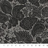 Figo - Folktale - Floral Black Fabric