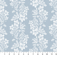 Figo - Folktale - Stripe Blue Fabric