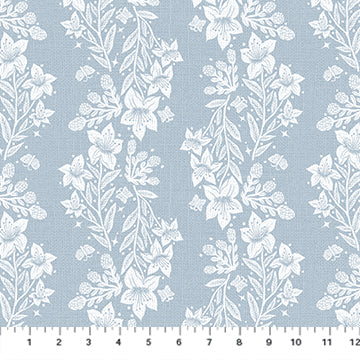 Figo - Folktale - Stripe Blue Fabric