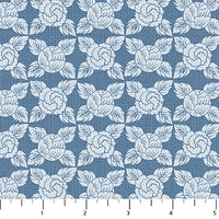 Figo - Folktale - Tiled Blue Fabric