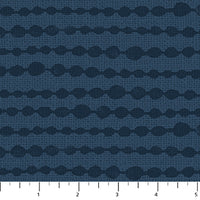 Figo - Folktale - Pearls Navy Fabric