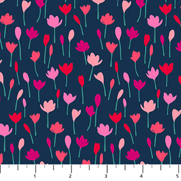 Figo - Florescence - Crocus Navy Fabric