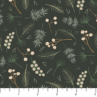 Figo - Snowfall - Berries Forest Fabric