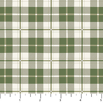 Figo - Snowfall - Plaid Sage Fabric