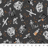 Figo - Mr Bones Sews - Mr Bones Gray Fabric