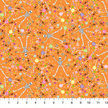 Figo - Mr Bones Sews - Candies Orange Fabric
